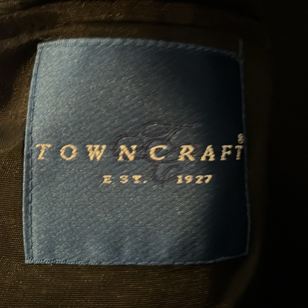 Towncraft Polyester/Wool Blend Double Breasted Sp… - image 2